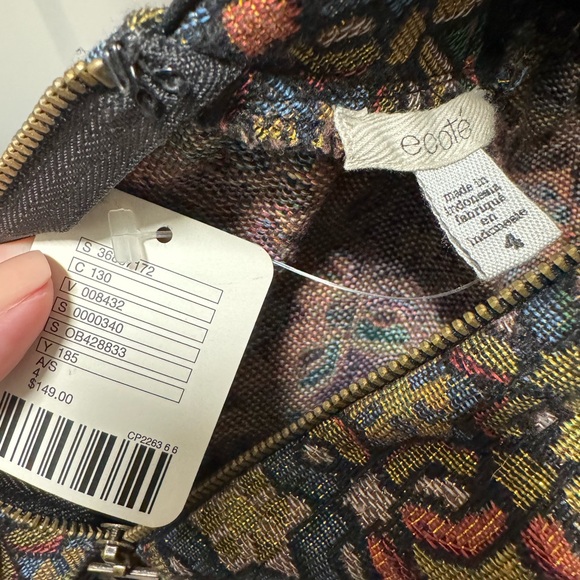 NWT urban outfitters ecote dress size 4 thick material shimmer open sides - Picture 3 of 6